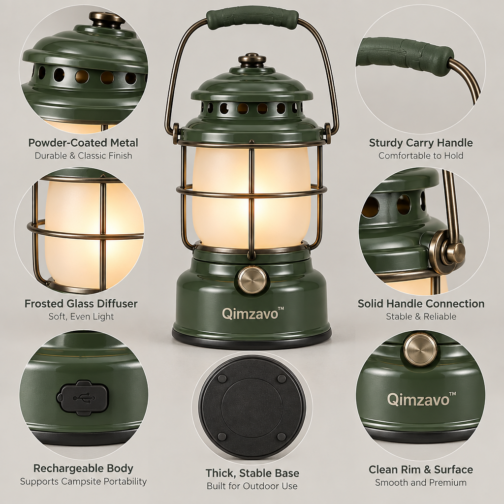 Qimzavo™ Rechargeable Vintage Camping Lantern product image 02