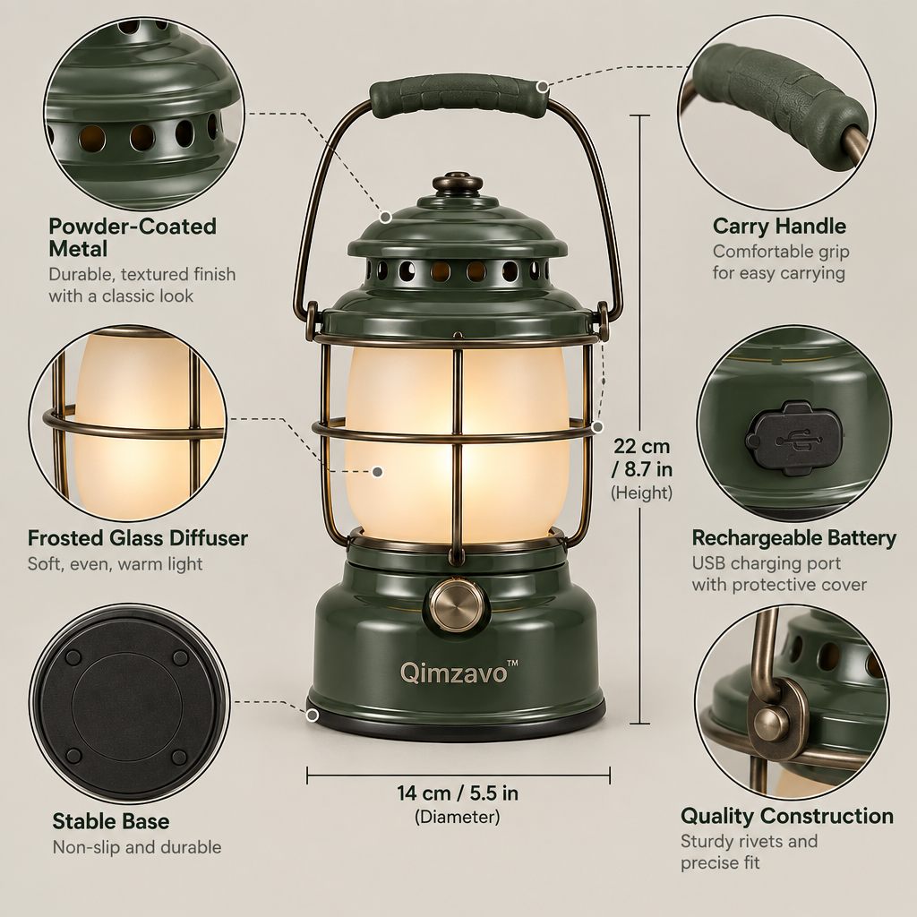 Qimzavo™ Rechargeable Vintage Camping Lantern product image 05