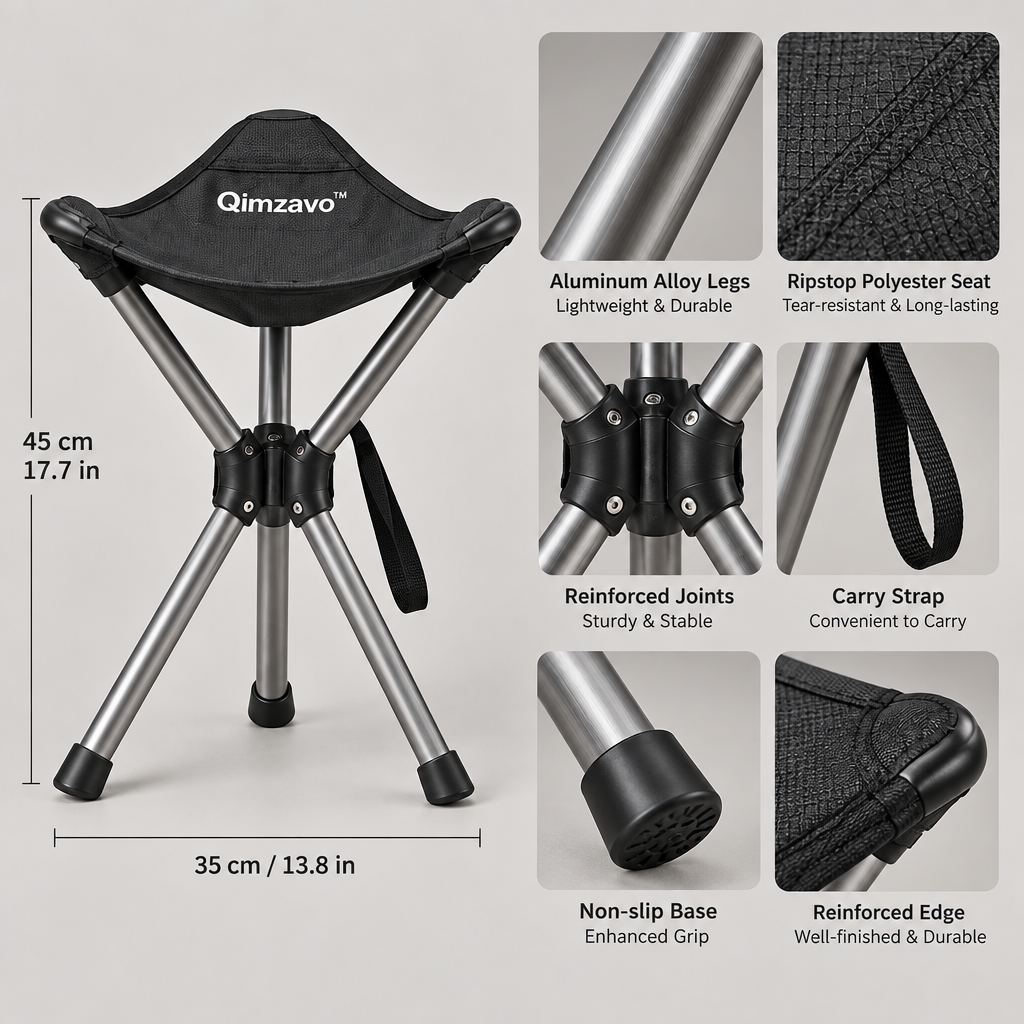 Qimzavo™ Ultralight Portable Tripod Stool product image 05