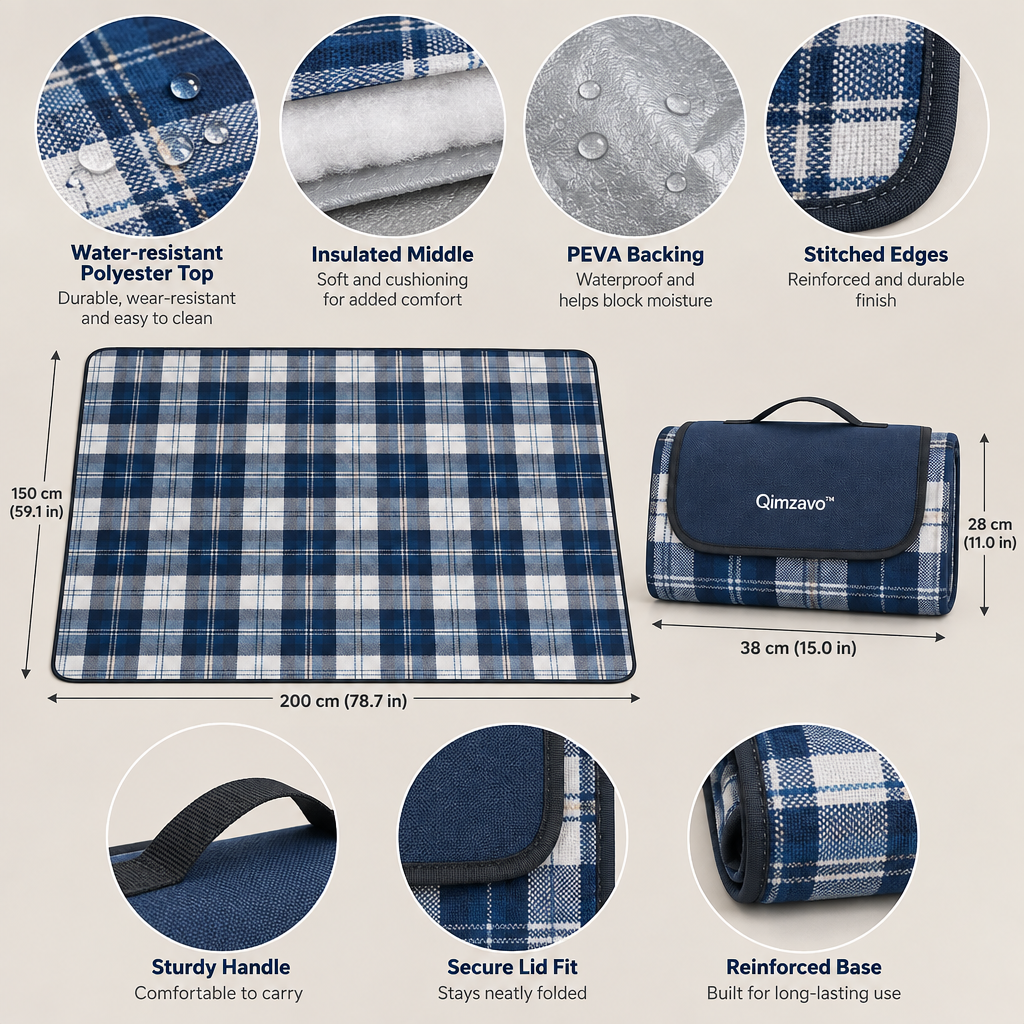 Qimzavo™ Thick Waterproof Picnic Blanket product image 05