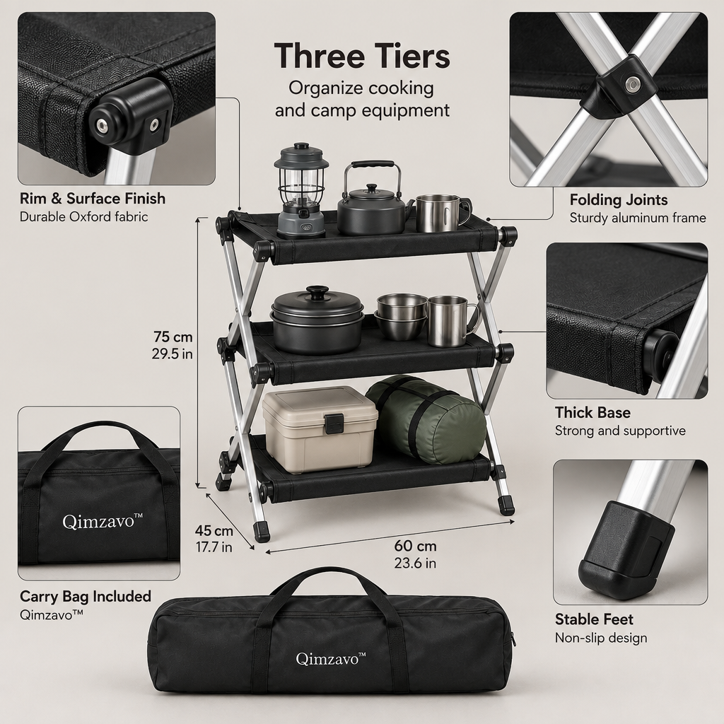 Qimzavo™ Multi-Tier Foldable Camp Shelf product image 02